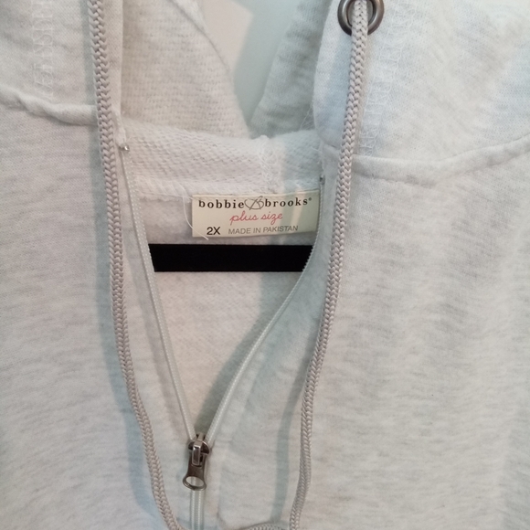 Bobbie Brooks Gray Size 2X Gray Sweatshirt Jacket - Picture 3 of 7